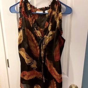 New York & Company Blouse Size: Large Color: Black